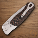 Buck Small Selkirk Folding Knife 3.25" 420HC Steel Blade Black/Brown Micarta Handle