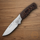 Buck Small Selkirk Folding Knife 3.25" 420HC Steel Blade Black/Brown Micarta Handle