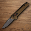 Buck Auto Deploy Folding Knife 3.25" 154CM Steel Blade Bronze Aluminum Handle