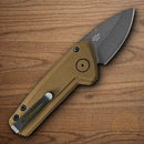 Buck Auto Mini Deploy Folding Knife 2" 154CM Steel Blade Bronze Aluminum Handle