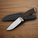 Buck Small Selkirk Fixed Knife 4" 420HC Steel Blade Black/Brown Micarta Handle