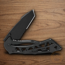 Buck Bones Folding Knife 3" 420HC Steel Blade Black Stainless Handle