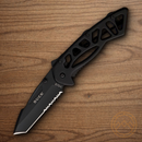 Buck Bones Folding Knife 3" 420HC Steel Blade Black Stainless Handle