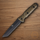 Buck Ground Combat Fixed Knife 5.5" 5160 Carbon Steel Blade Green Micarta Handle