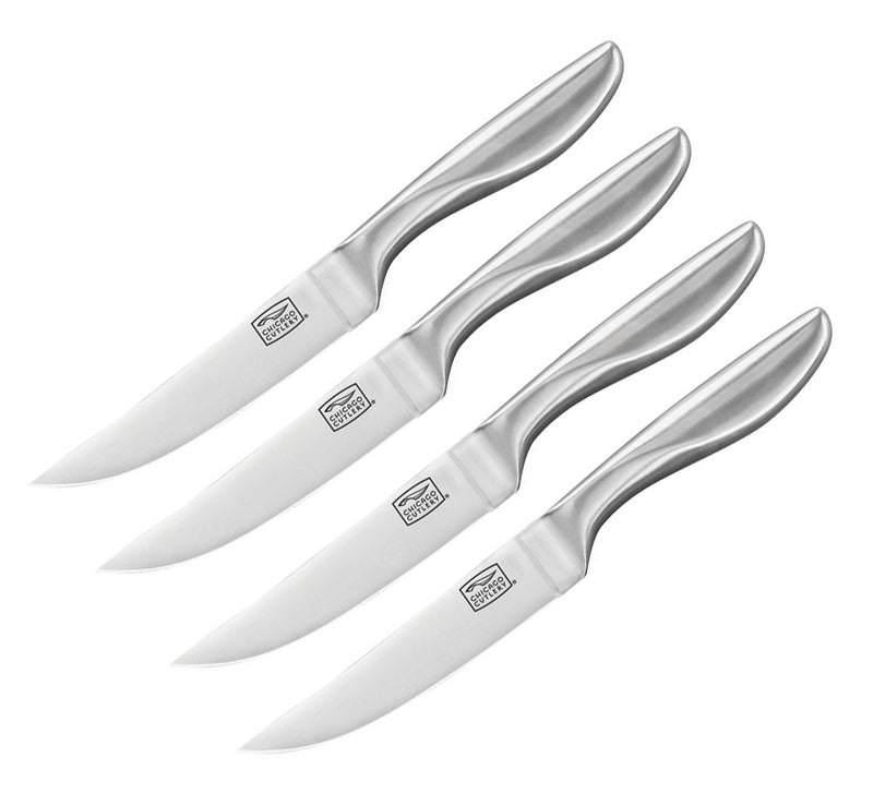 Chicago Cutlery Clybourn Set Of Four Kitchen Steak Knife 4.5" High Carbon Steel Blades Stainless Handles 02270 -Chicago Cutlery - Survivor Hand Precision Knives & Outdoor Gear Store
