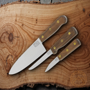Chicago Cutlery Kitchen Fixed 3 Piece Set High Carbon Steel Blades Walnut Handle