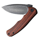Civivi Mini Praxis Linerlock Folding Knife 3" Damascus Steel Extended Tang Blade Brown Wood Handle 18026CDS1 -Civivi - Survivor Hand Precision Knives & Outdoor Gear Store