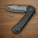 Civivi Elementum Folding Knife 3" Damascus Steel Blade Twill Carbon Fiber Handle