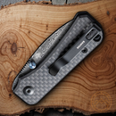 Civivi Baby Banter Folding Knife 2.38" Damascus Steel Blade Carbon Fiber/G10
