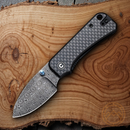 Civivi Baby Banter Folding Knife 2.38" Damascus Steel Blade Carbon Fiber/G10