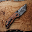 Civivi Thug 2 Folding Knife 2.69" Damascus Steel Blade Cuibourtia Wood Handle