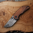 Civivi Thug 2 Folding Knife 2.69" Damascus Steel Blade Cuibourtia Wood Handle