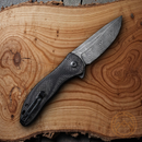 Civivi Synergy 3 Folding Knife 3.24 Damascus Steel Blade G10 Carbon Fiber Handle