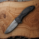 Civivi Synergy 3 Folding Knife 3.24 Damascus Steel Blade G10 Carbon Fiber Handle
