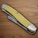 Case XX Cutlery Stockman Pocket Knife Carbon Steel Blades Yellow Synthetic Handle 00035