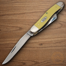 Case XX Cutlery Stockman Pocket Knife Carbon Steel Blades Yellow Synthetic Handle 00035