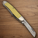 Case XX Cutlery Stockman Pocket Knife Carbon Steel Blades Yellow Synthetic Handle 00035