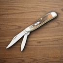 Case XX Cutlery Peanut Pocket Knife Stainless Steel Blades Genuine Stag Handle