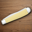 Case XX Trapper Pocket Knife Stainless Steel Blades Yellow Synthetic Handle