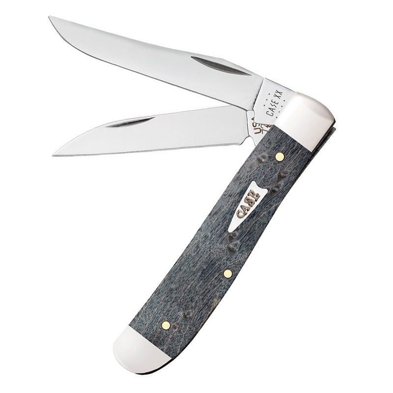 Case XX Mini Trapper Pocket Knife Stainless Steel Clip And Wharncliffe Blades Gray Birdseye Maple Handle 11011 -Case Cutlery - Survivor Hand Precision Knives & Outdoor Gear Store