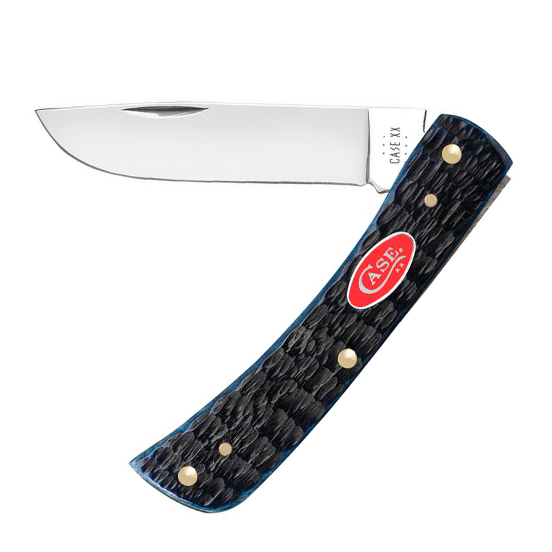 Case XX Sod Buster Jr Folding Knife Stainless Steel Skinner Blade Navy Blue Jigged Bone Handle 06890 -Case Cutlery - Survivor Hand Precision Knives & Outdoor Gear Store