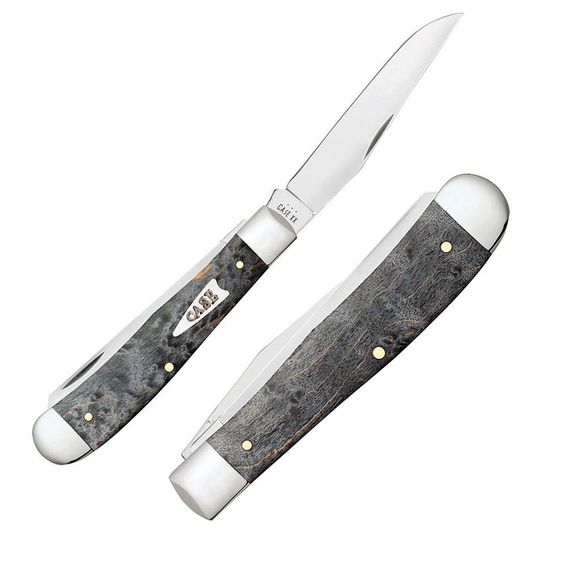 Case XX Trapper Pocket Knife Stainless Steel Clip And Spey Blades Gray Birdseye Maple Handle 11010 -Case Cutlery - Survivor Hand Precision Knives & Outdoor Gear Store
