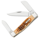 Case XX Large Stockman Pocket Knife Stainless Steel Clip / Sheepsfoot And Spey Blades Amber Jigged Bone Handle 10724 -Case Cutlery - Survivor Hand Precision Knives & Outdoor Gear Store
