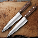 2 PACK Case XX Kitchen Chef's Knife 8" Stainless Steel Blade Walnut Solid Handle