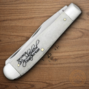 Case XX Psalm 23 Trapper Pocket Knife Stainless Steel Blades Natural Bone Handle 08795