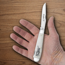 Case XX Psalm 23 Trapper Pocket Knife Stainless Steel Blades Natural Bone Handle 08795