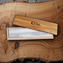 Case XX Bench Top Sharpening Kit Soft Arkansas Stone With Wooden Storage Case