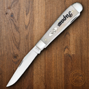 Case XX Papaw Pocket Knife Stainless Steel Blades Natural Smooth Bone Handle 10430