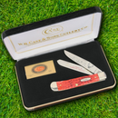 Case XX American Wildlife Deer Trapper Pocket Knife Stainless Blades Bone Handle 107R