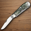 Case XX Cutlery Trapper Pocket Knife Stainless Steel Blades Abalone Handle 12000