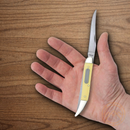 Case XX Cutlery Fish Pocket Knife Stainless Steel Blades Yellow Synthetic Handle 120