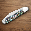 Case XX Mini Copperlock Folding Knife Stainless Steel Clip Blade Abalone Handle