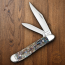 Case XX Peanut Pocket Knife Tru-Sharp Surgical Blades Genuine Smooth Abalone Handle
