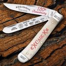 Case XX 130th Anniversary Trapper Pocket Knife Stainless Steel Blades Bone Handle 130SBR