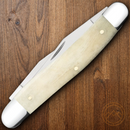 Case XX Muskrat Pocket Knife Stainless Steel Blades Natural Smooth Bone Handle