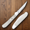 Case XX Copperlock Folding Knife Stainless Blade Natural Smooth Bone Handle