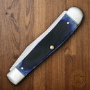 Case XX Ford Trapper Pocket Knife Stainless Steel Blades Blue Sawcut Bone Handle