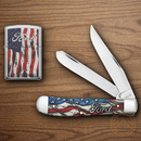 Case XX Ford Trapper Gift Set Pocket Knife Stainless Steel Blades Bone Handle