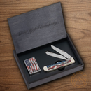 Case XX Ford Trapper Gift Set Pocket Knife Stainless Steel Blades Bone Handle