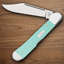 Case XX Mini Copperlock Folding Knife Stainless Blade Seafoam Green G10 Handle