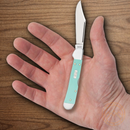 Case XX Mini Copperlock Folding Knife Stainless Blade Seafoam Green G10 Handle