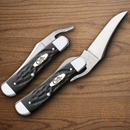 Case XX Russlock Rough Folding Knife 2.7" Stainless Blade Black Synthetic Handle 18224