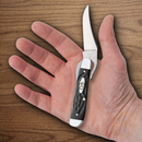 Case XX Russlock Rough Folding Knife 2.7" Stainless Blade Black Synthetic Handle 18224