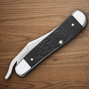 Case XX Russlock Rough Folding Knife 2.7" Stainless Blade Black Synthetic Handle 18224