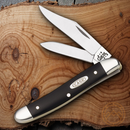 Case XX Medium Jack Pocket Knife Stainless Steel Blades Black Synthetic Handle 00220