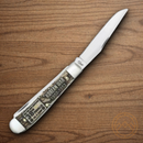 Case XX Series Trapper Korean War Pocket Knife Stainless Steel Blades Bone Handle 22031